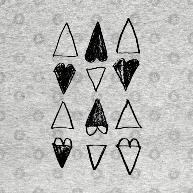 Heart Triangles by badlydrawnbabe